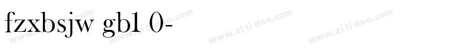 fzxbsjw gb1 0字体转换